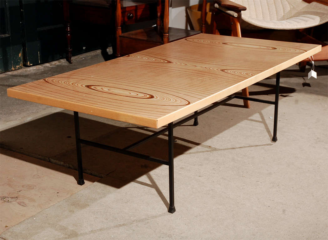 Laminated Plywood and Iron Low Table by Tapio Wirkkala 1