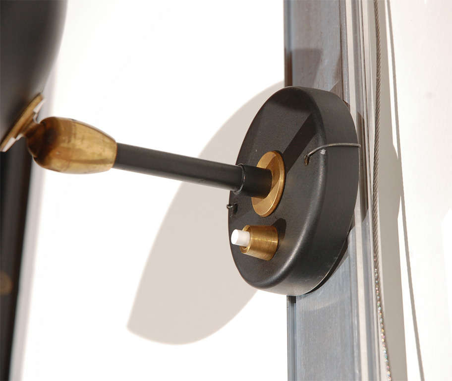 Metal Pair of Serge Mouille Single-Light Sconces