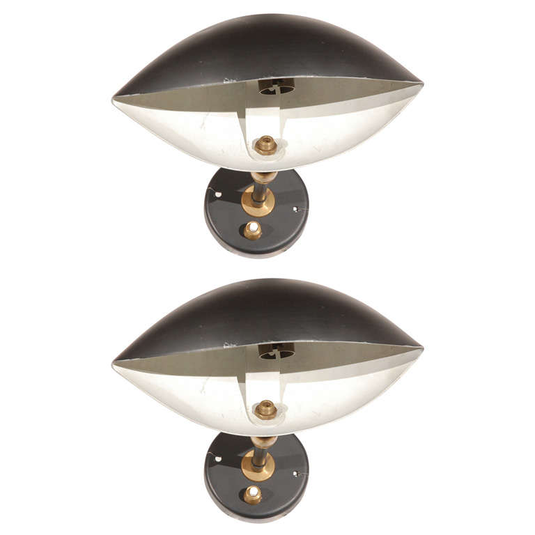 Pair of Serge Mouille Single-Light Sconces