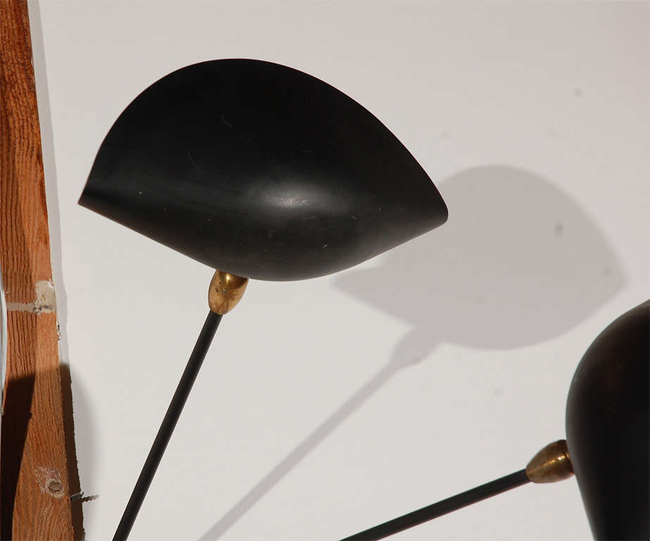 Mid-20th Century Serge Mouille 3-Light Wall Light