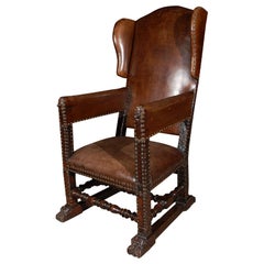 Antique Continental Baroque Mechanical Fauteuil