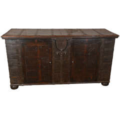 Anglo Colonial Strap Design Chest with Doors