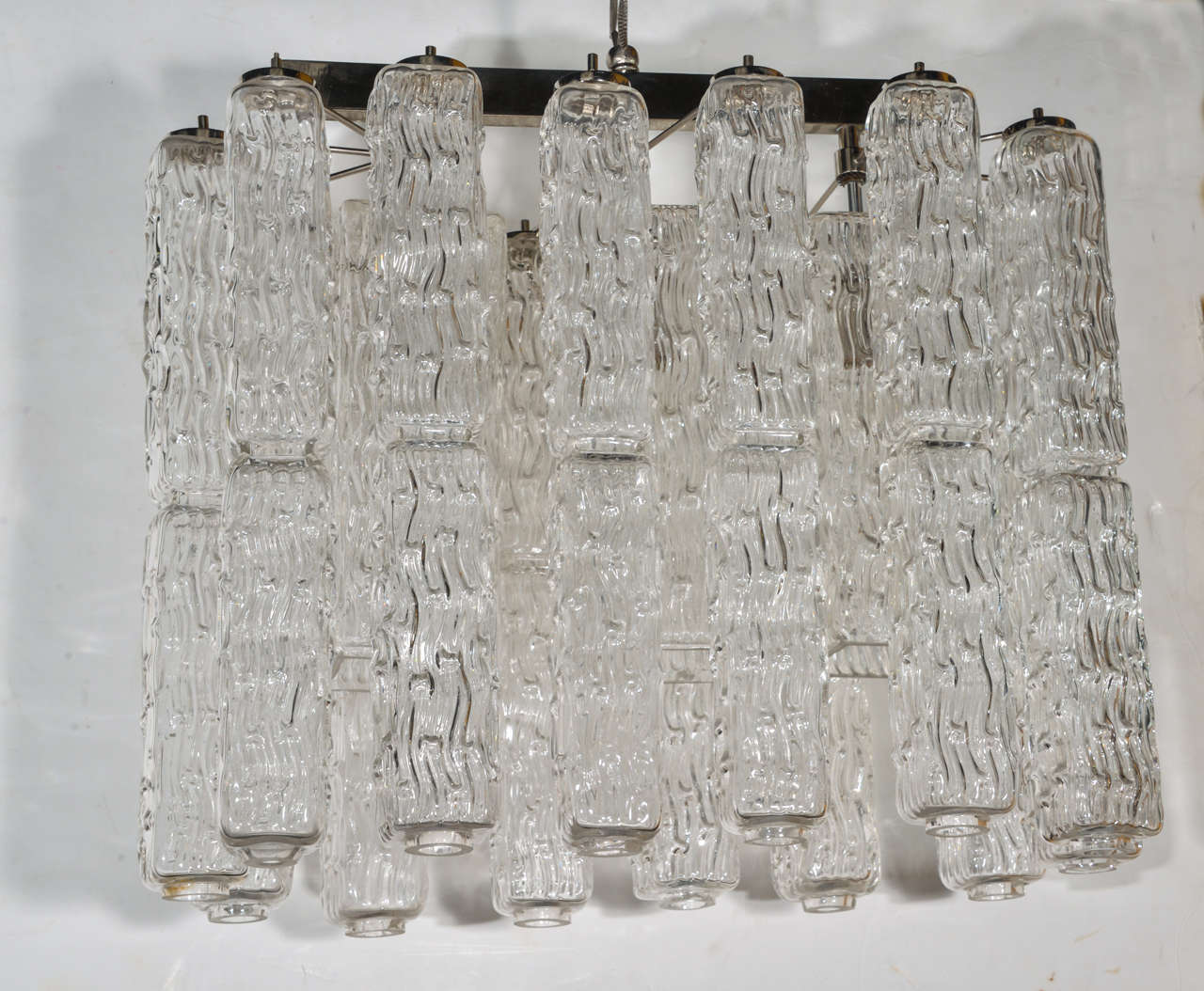3 light Murano glass chandelier, circa 1960's.