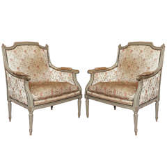Pair of Louis XVI Period Painted Marquise