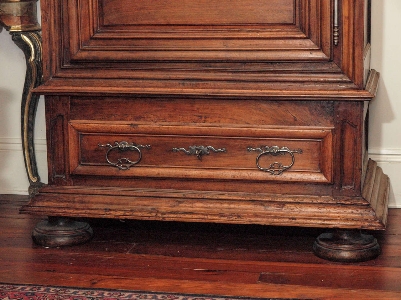 Louis XIV 18th c. French Walnut Grand Bonnetiere For Sale