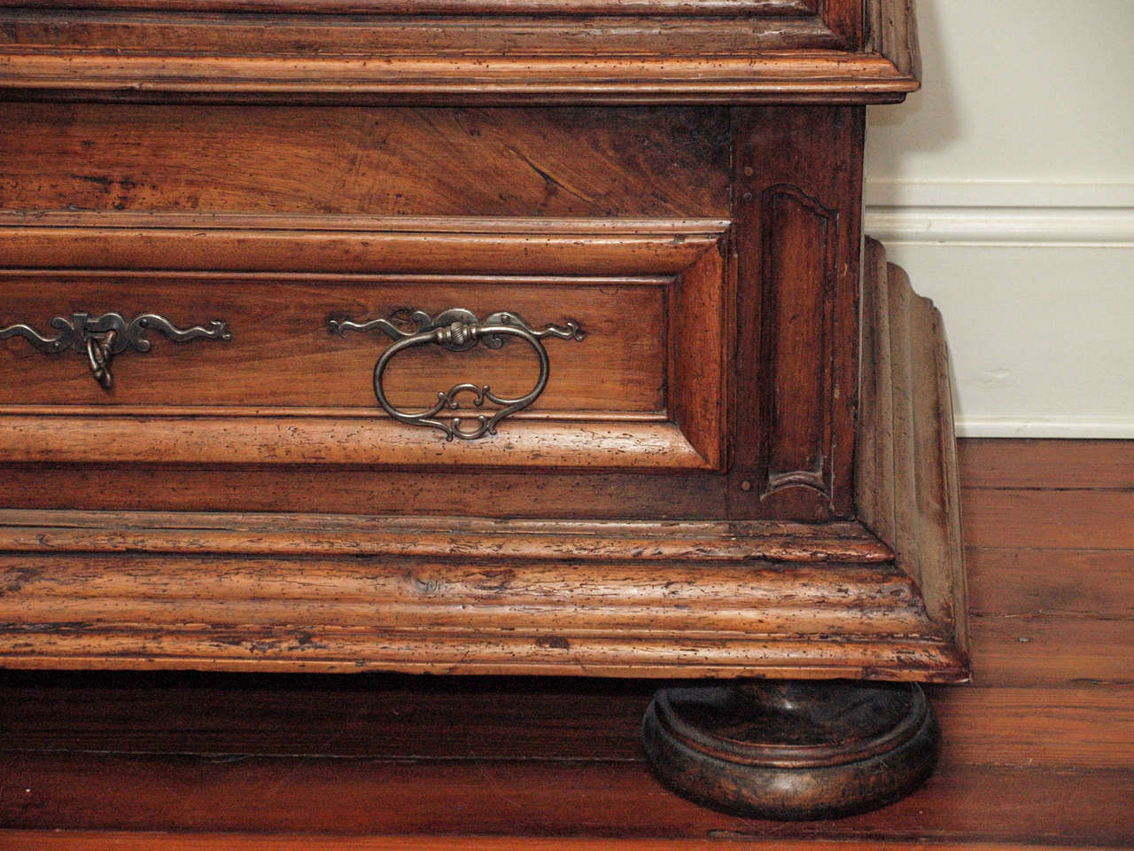18th c. French Walnut Grand Bonnetiere For Sale 2