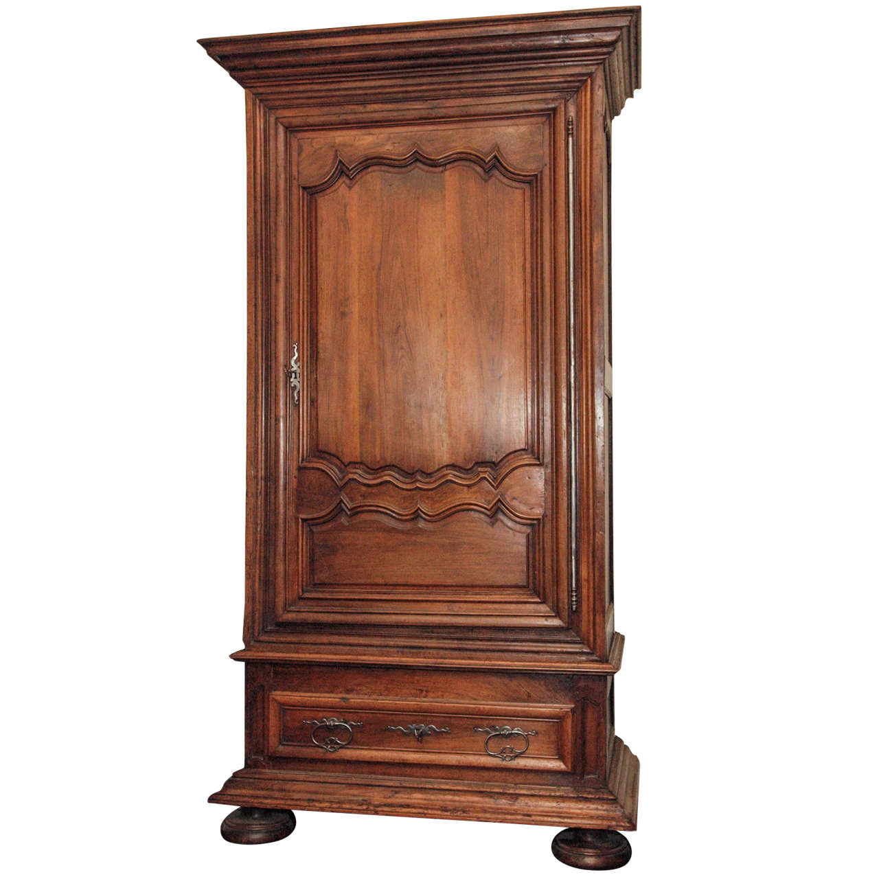 18th c. French Walnut Grand Bonnetiere For Sale