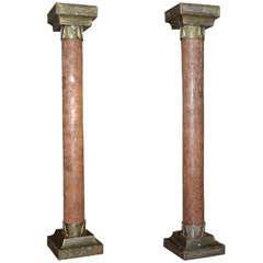 Beautiful Series of Palm Tree Columns in the Art Deco Style