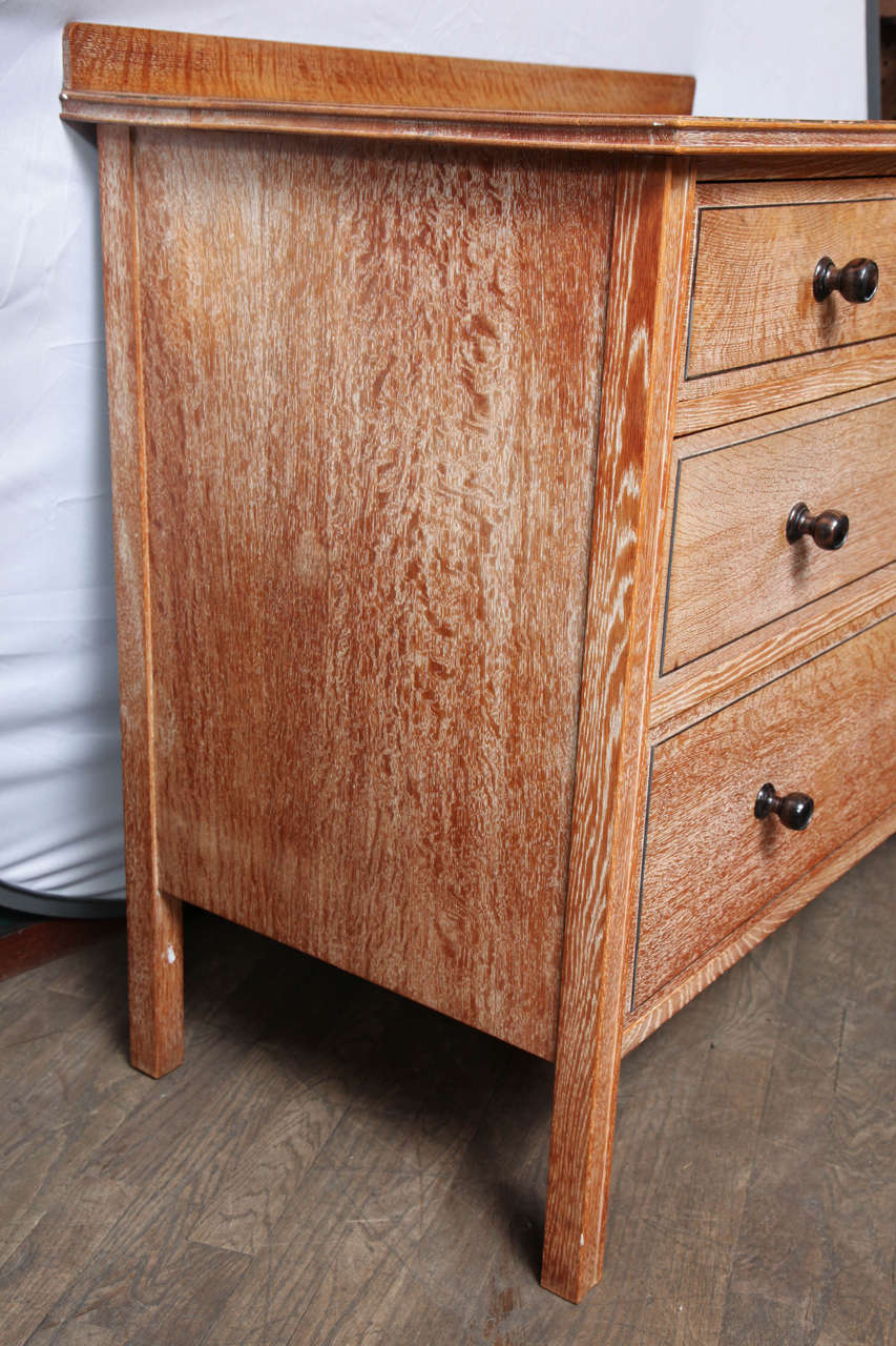 Arts & Crafts Limed Oak Chest of Drawers 2