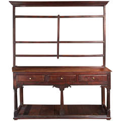 Late 18th C. Carmarthenshire Oak High Dresser