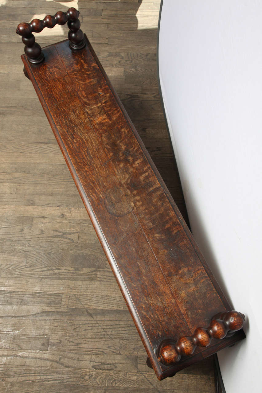 19th Century Rare Oak Bobbin Bench