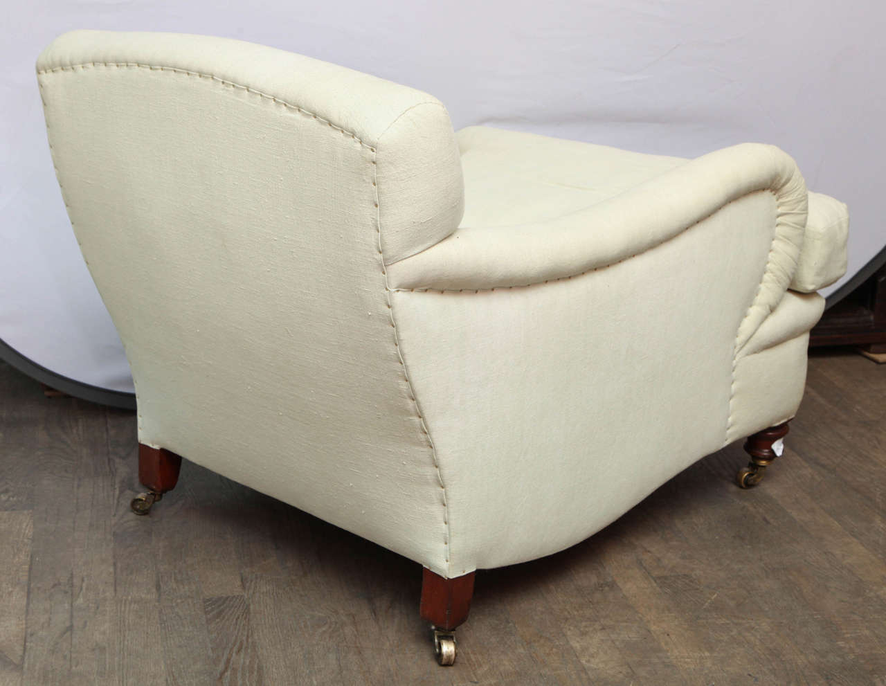 Foam Pair of Howard Style Armchairs