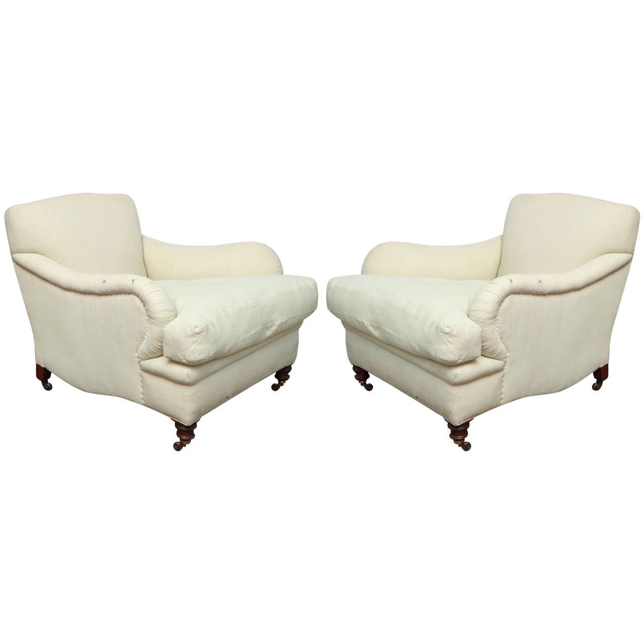 Pair of Howard Style Armchairs