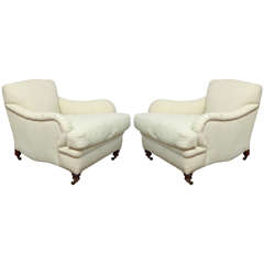 Pair of Howard Style Armchairs