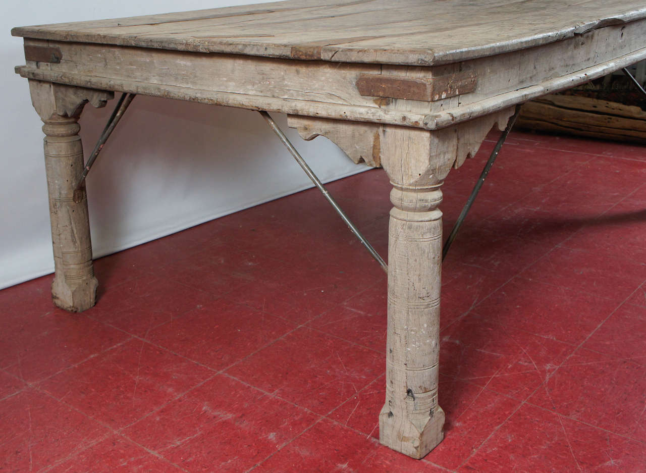 20th Century Indian Plank Teak Dining Table