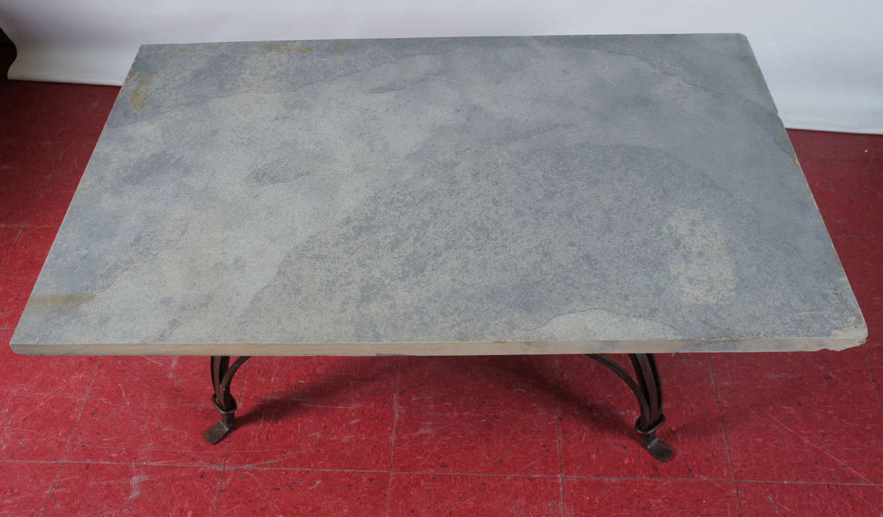 Other Wrought Iron and Stone Garden Coffee Table
