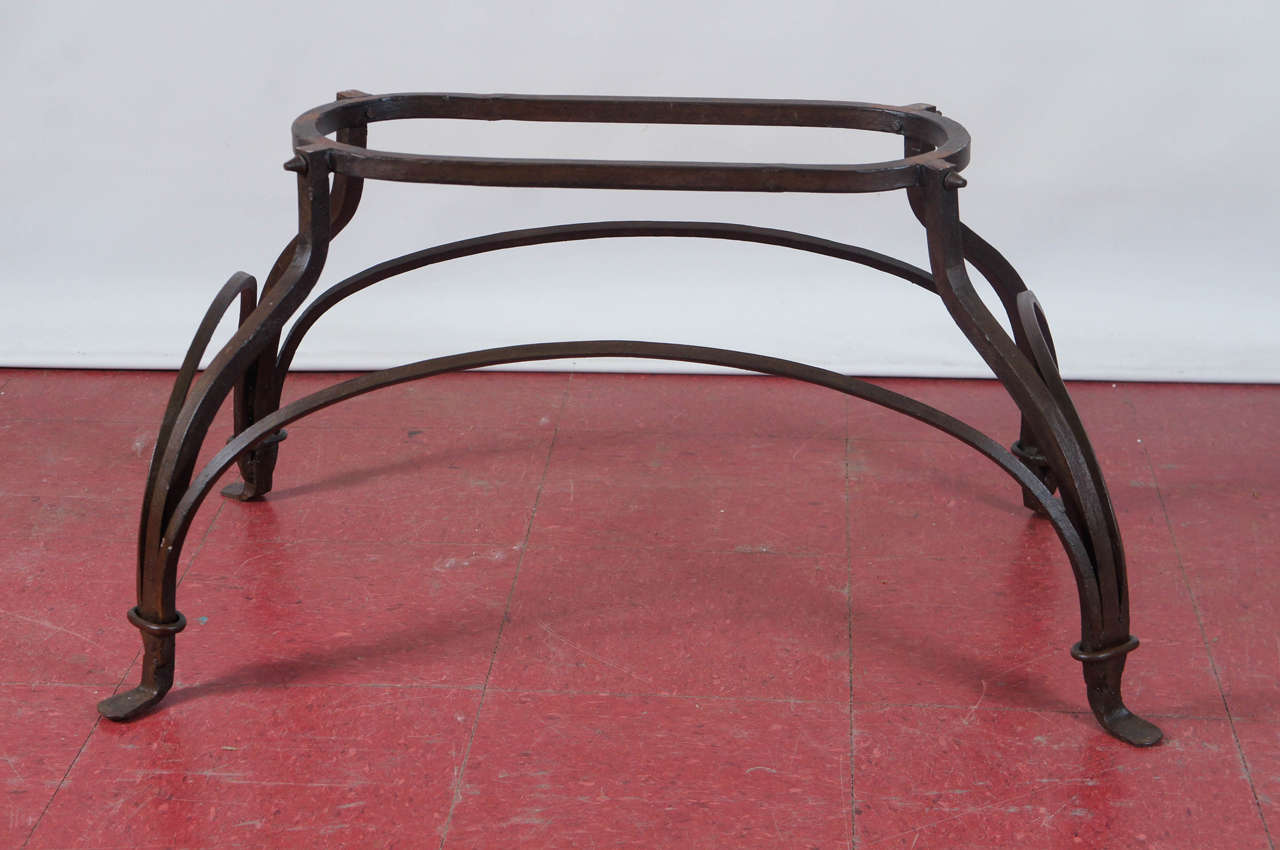 Wrought Iron and Stone Garden Coffee Table 2