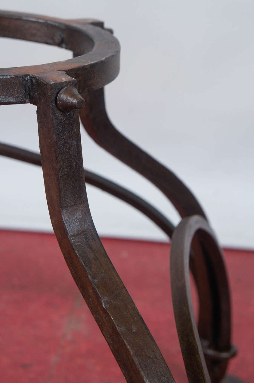 Wrought Iron and Stone Garden Coffee Table 4