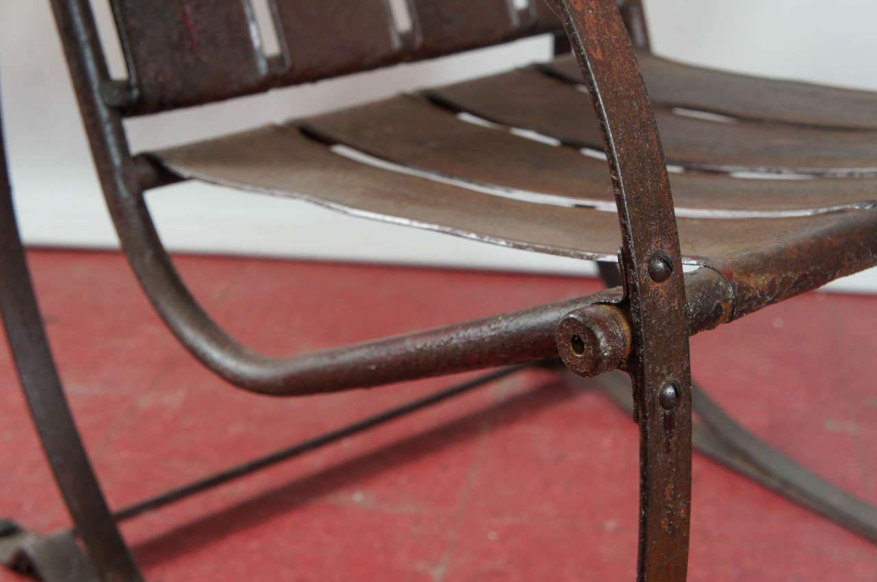 Slatted Iron Garden Chair 1