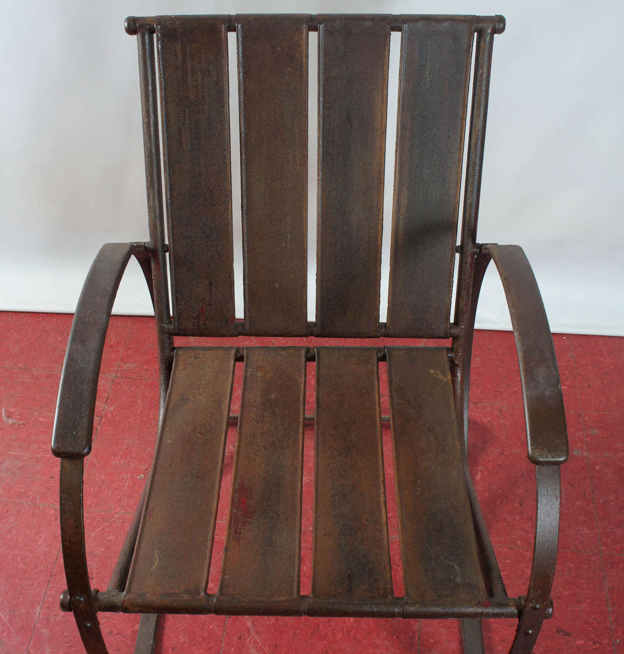 Slatted Iron Garden Chair 4