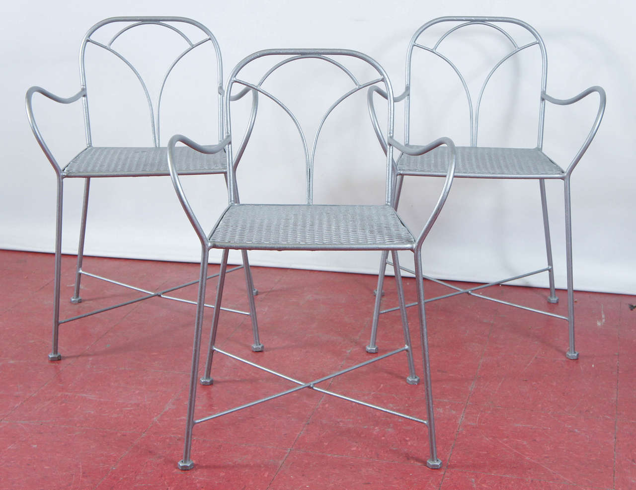 Français Six chaises de jardin Art Déco Parisiennes en vente