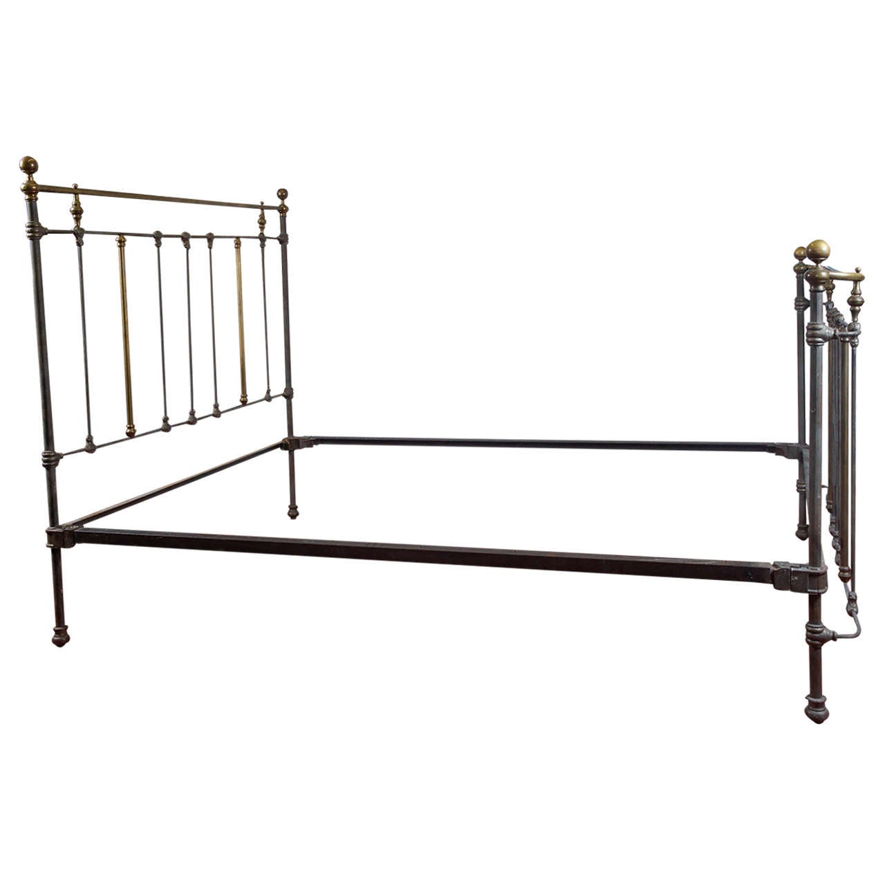 Brass and Iron Metal Queen Bed at 1stdibs