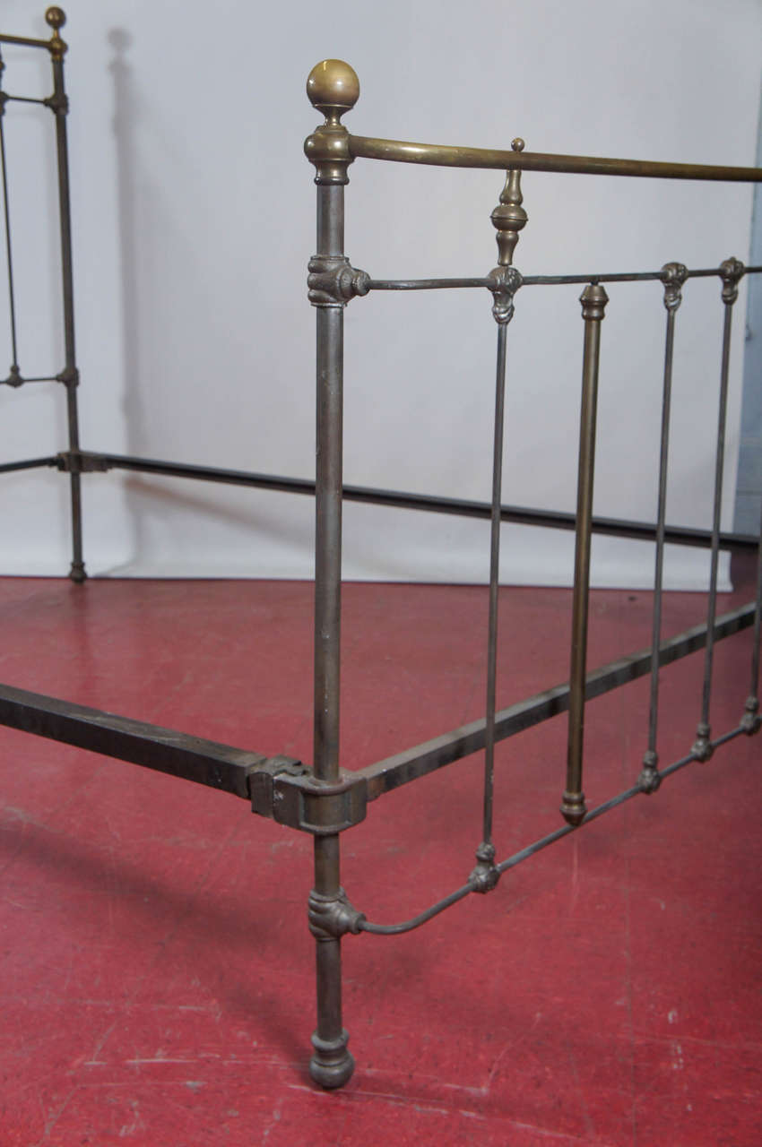 Brass and Iron Metal Queen Bed at 1stdibs
