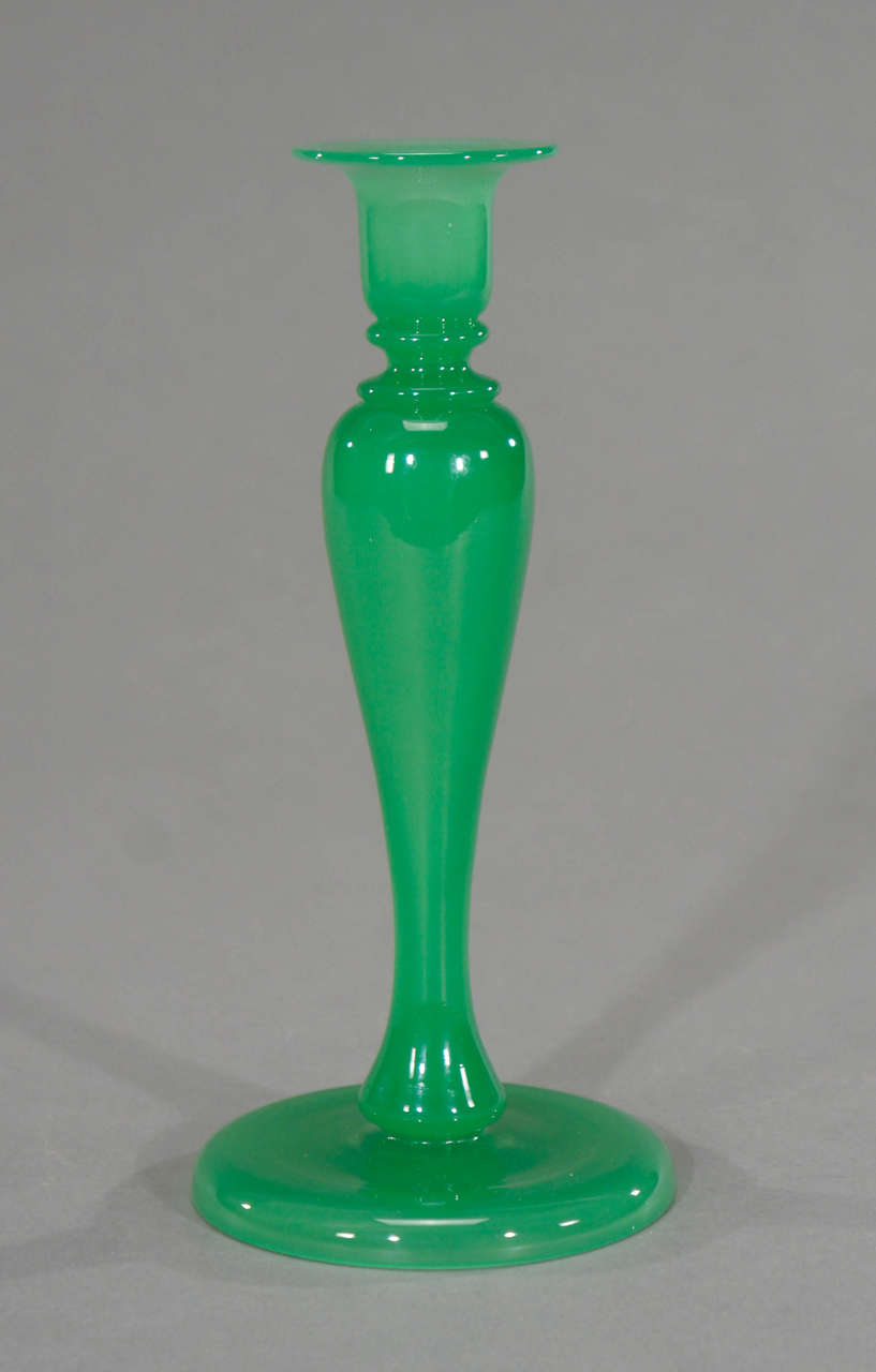 Americano Coppia di candelabri Stevens & Williams 
