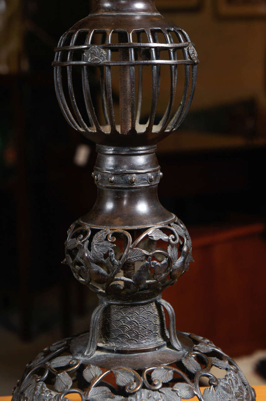 Bronze Japanese Table Lamp 1
