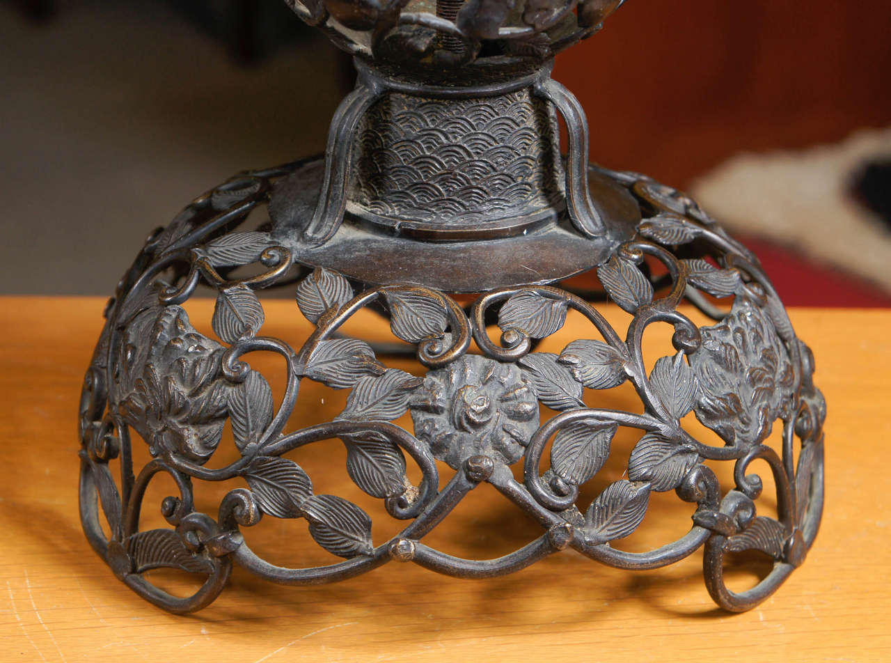Bronze Japanese Table Lamp 2