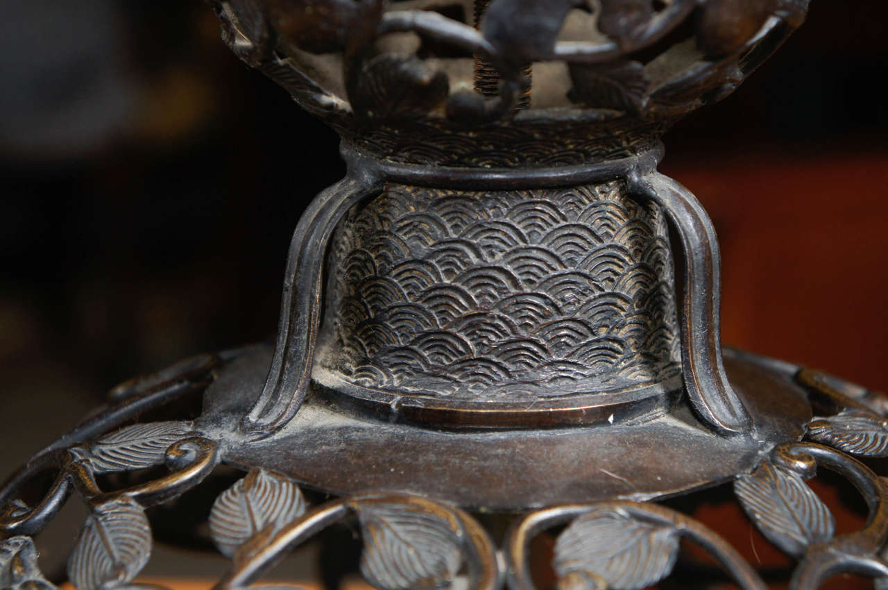 Bronze Japanese Table Lamp 4