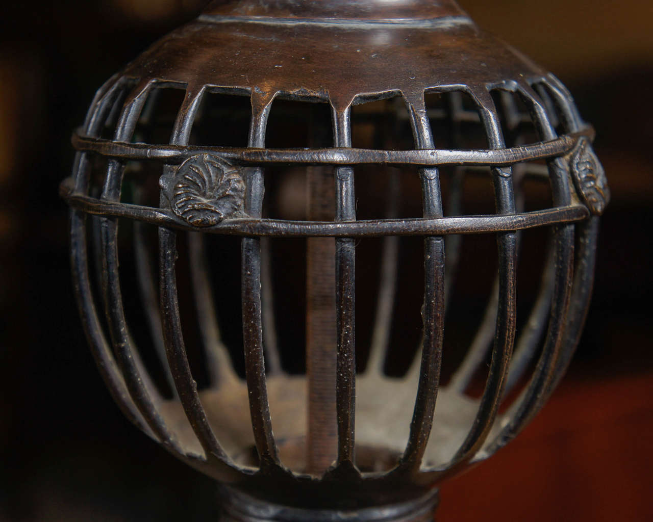 Bronze Japanese Table Lamp 5