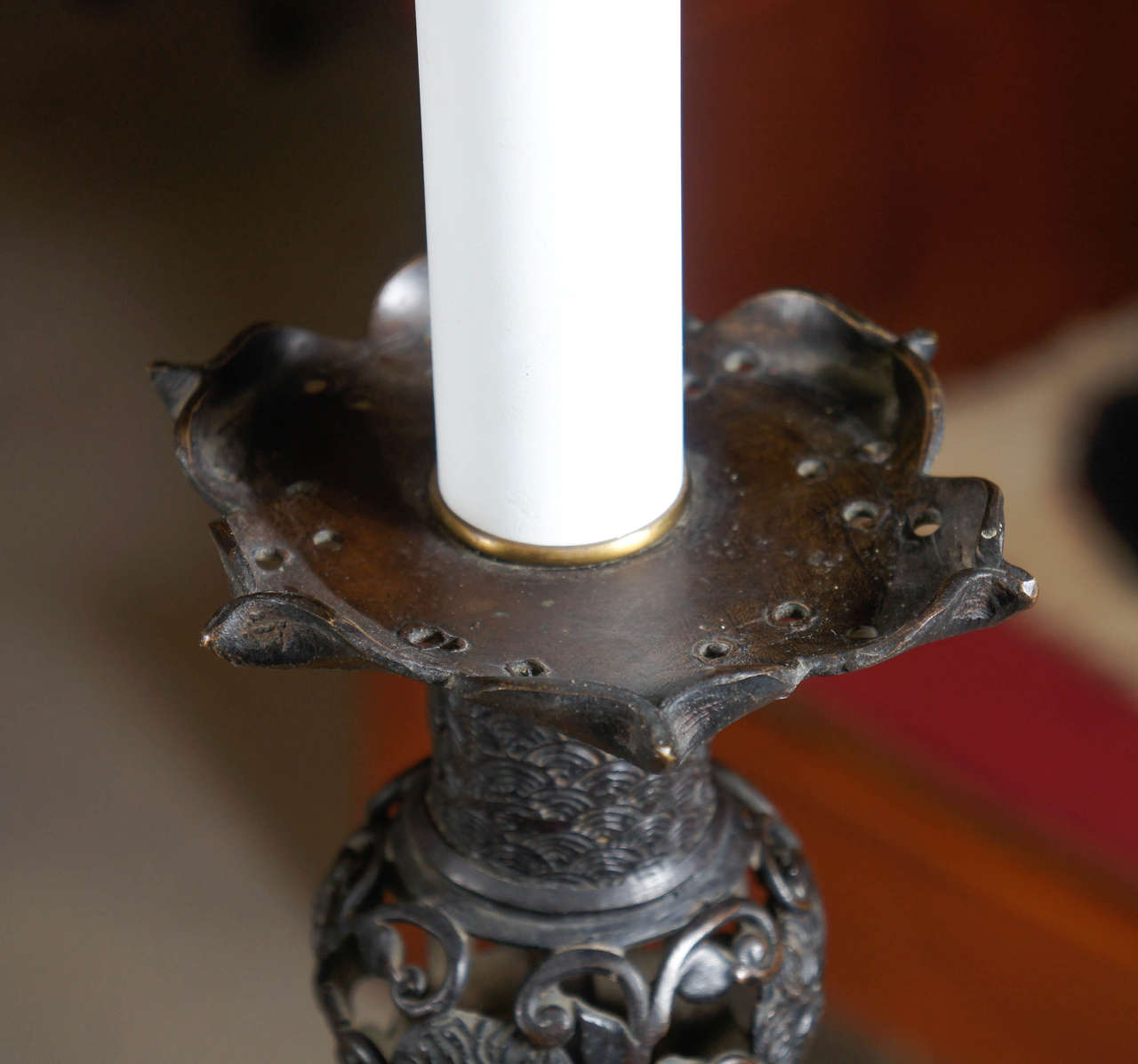 Bronze Japanese Table Lamp 6