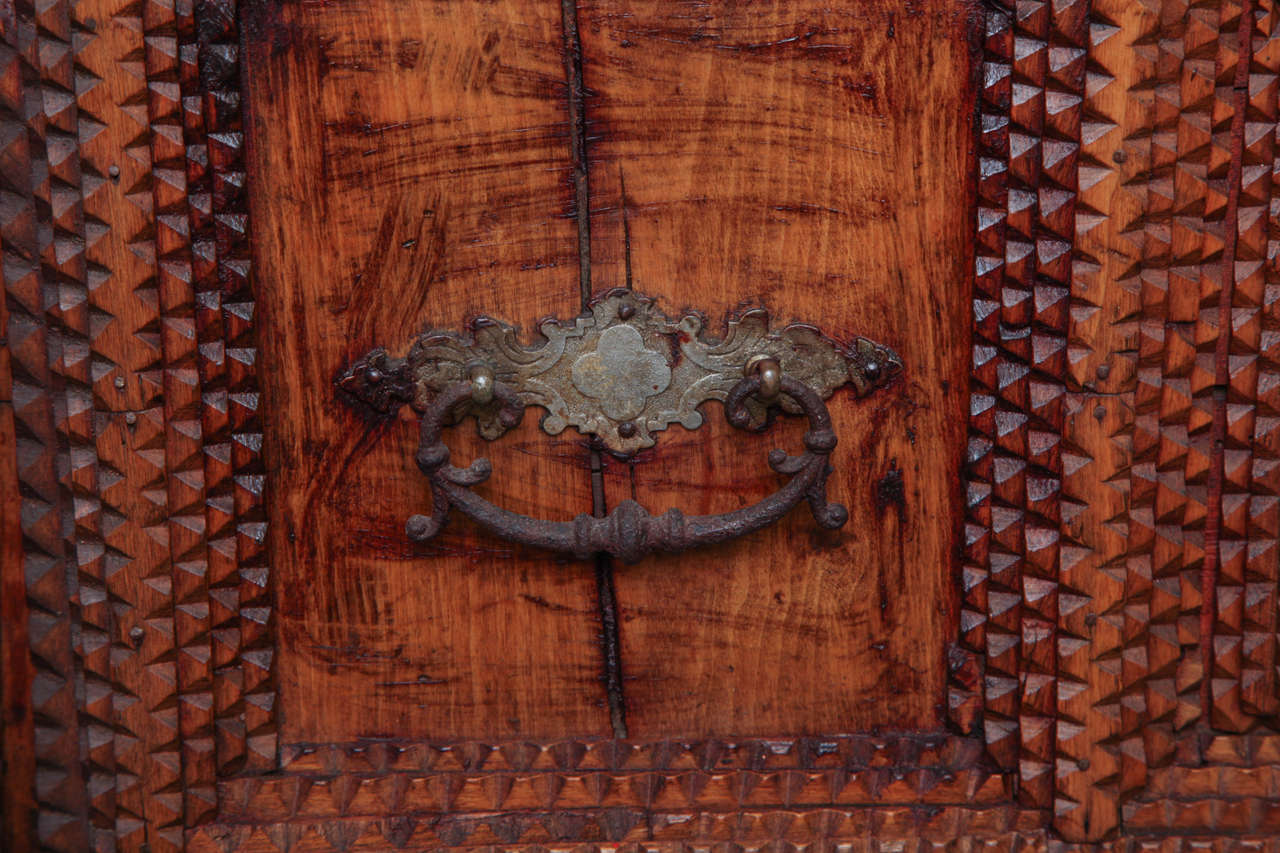 Late 19th Century Tramp Art Wardrobe For Sale 2