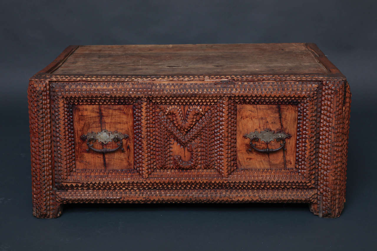 Late 19th Century Tramp Art Wardrobe For Sale 3