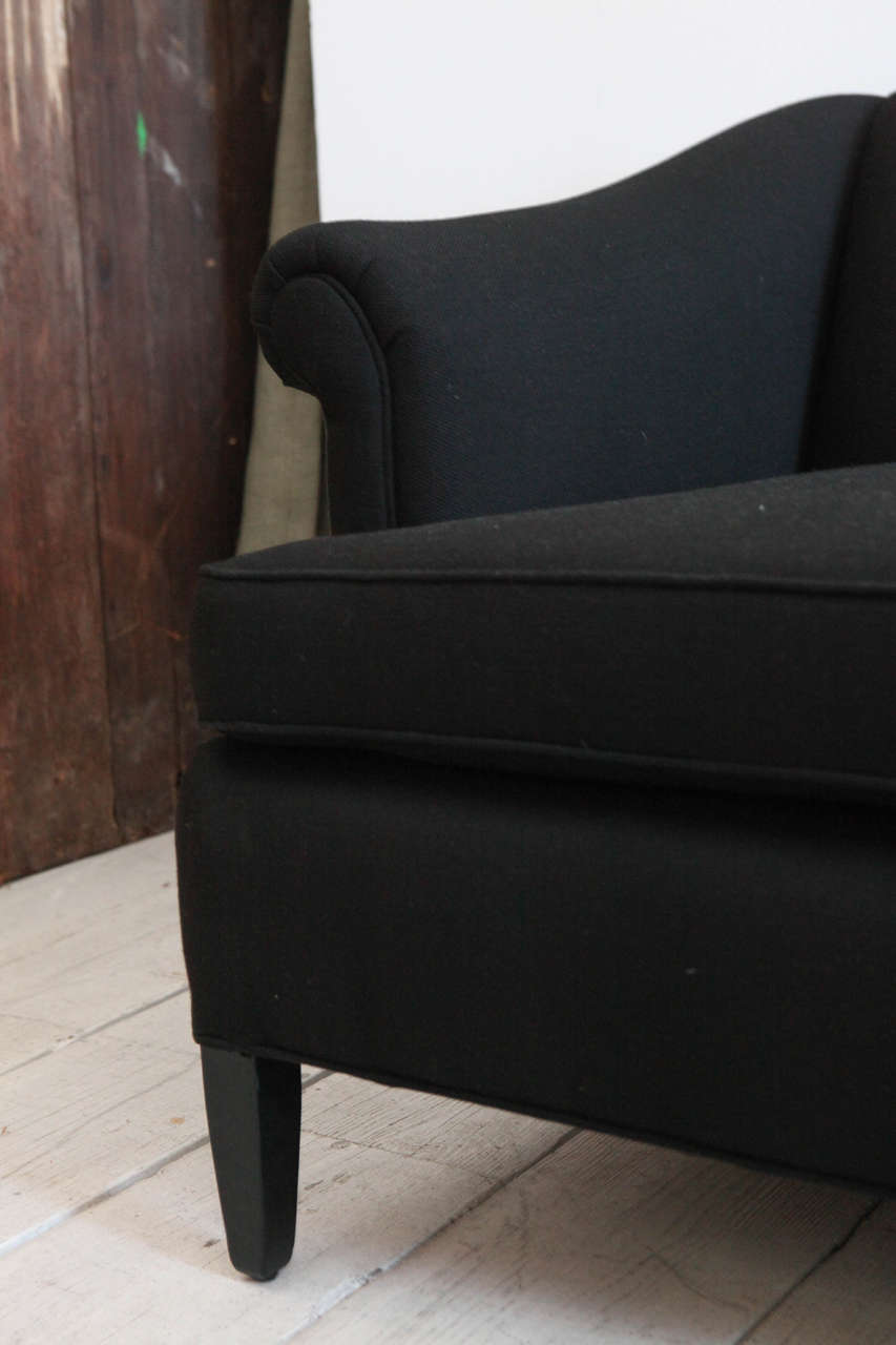 black vintage sofa
