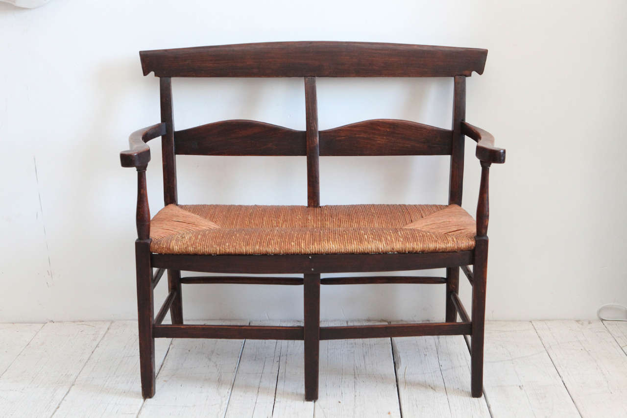 Antique two seat bench or settee.