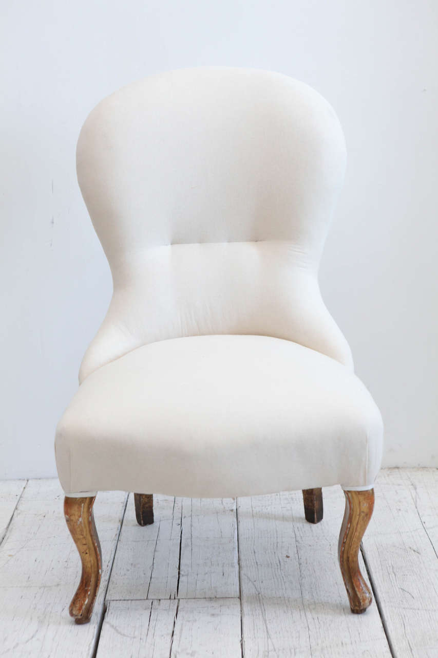 Vintage Italian Slipper Chairs In Good Condition In Los Angeles, CA