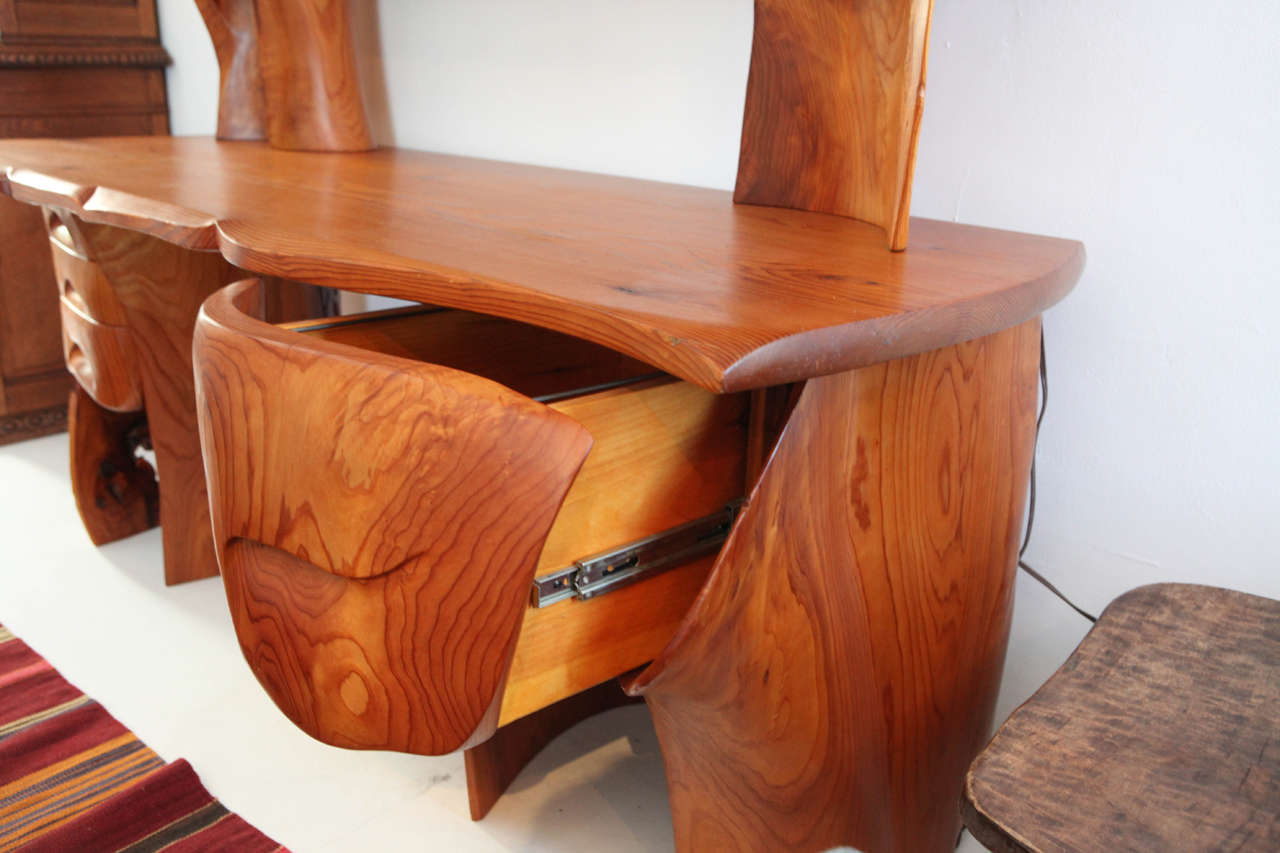 Late 20th Century Scott Jaster Studio Organic Carved Desk
