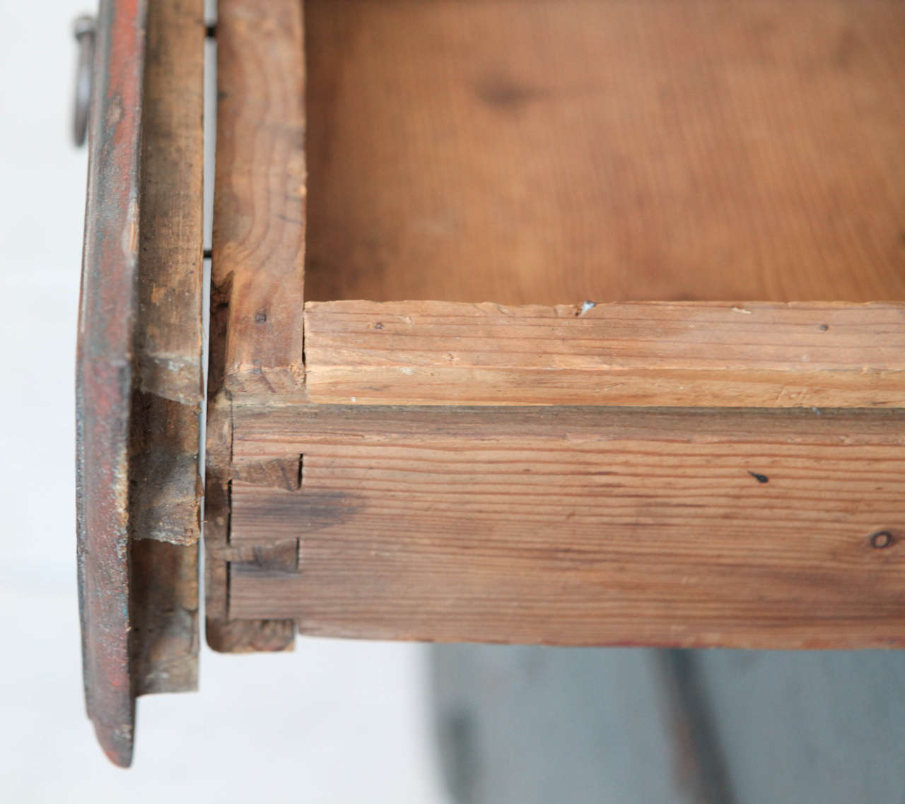 Blue and Red Rustic Swedish Cabinet 3