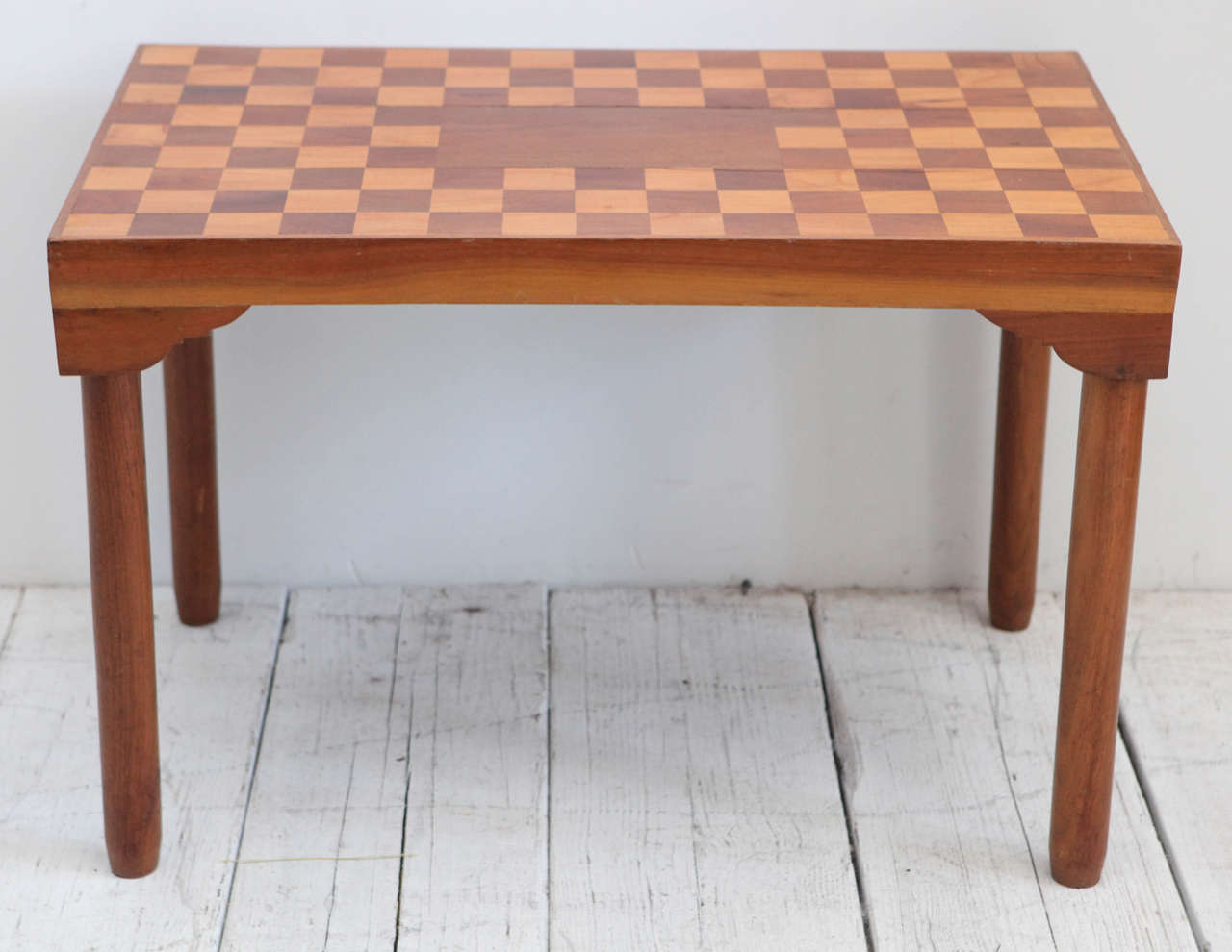 Handsome checkered top side table or end table.