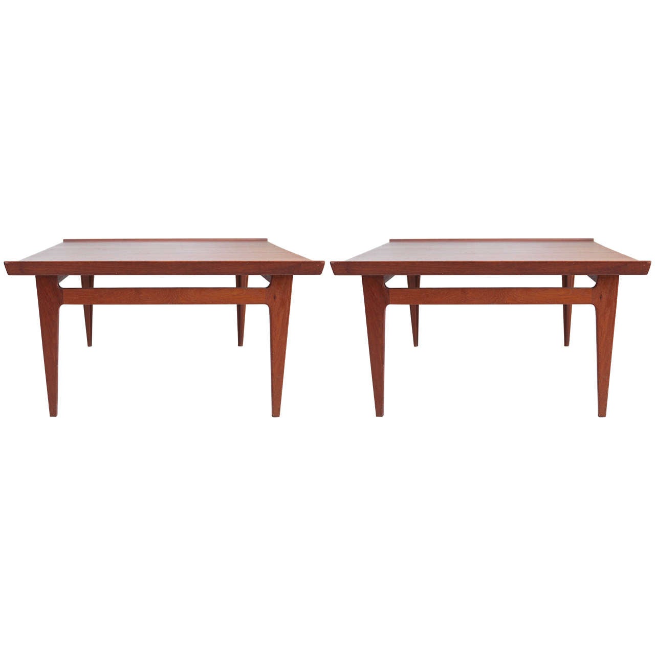 Pair of Finn Juhl Teak Side Tables for Frances and Sons