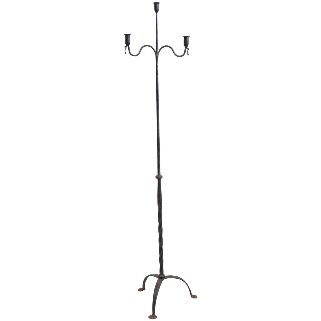 Floor Length Iron Candelabra at 1stdibs