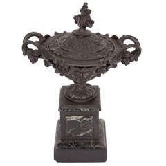 French Bronze and Marble Urn 5