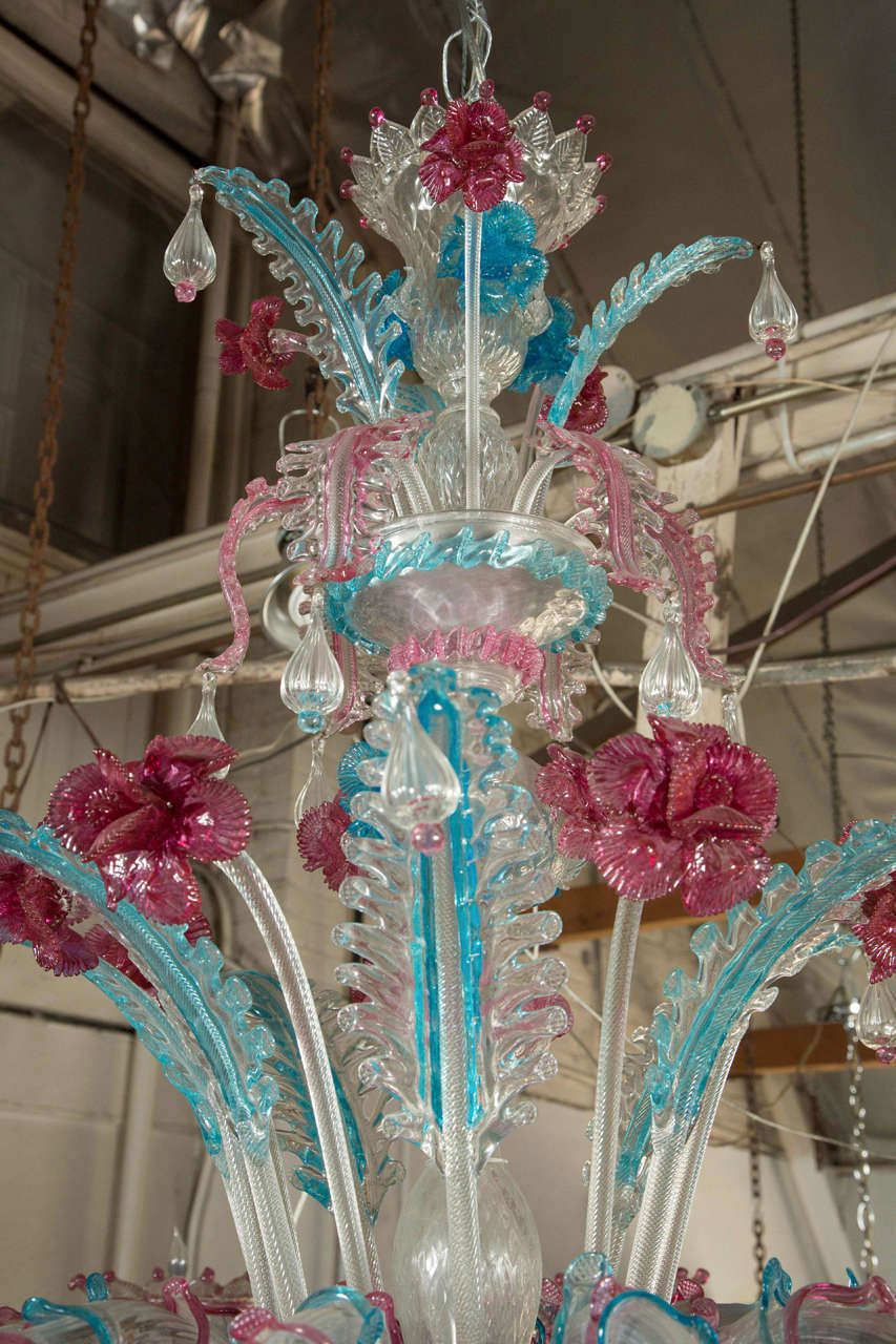 1950s Handblown Murano Glass Chandelier 3