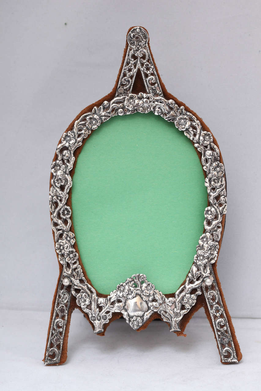 Unusual Victorian Sterling Silver  Artist's "Easel-Form" Picture Frame