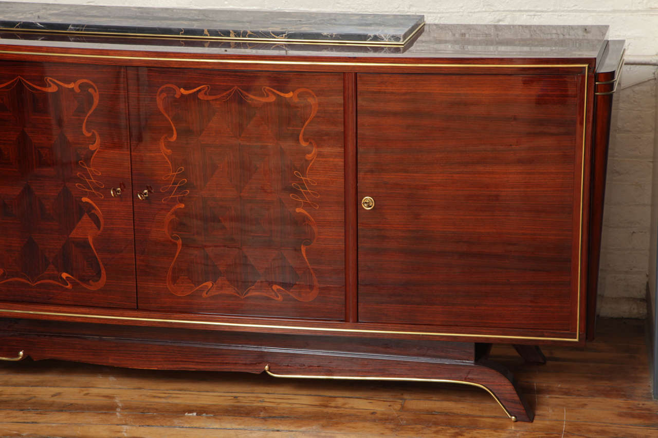 Marquetry Art Deco Sideboard For Sale