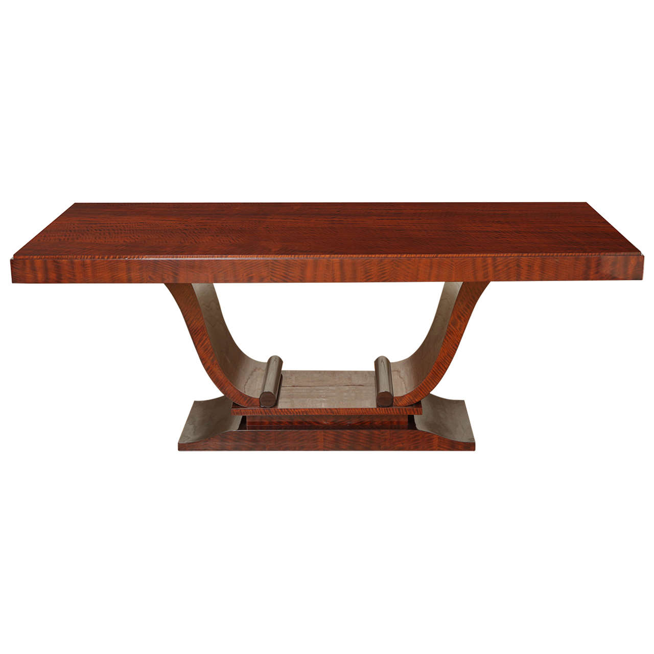 Art Deco Dining Table in Cuban Mahogany, circa 1930 For Sale at 1stDibs