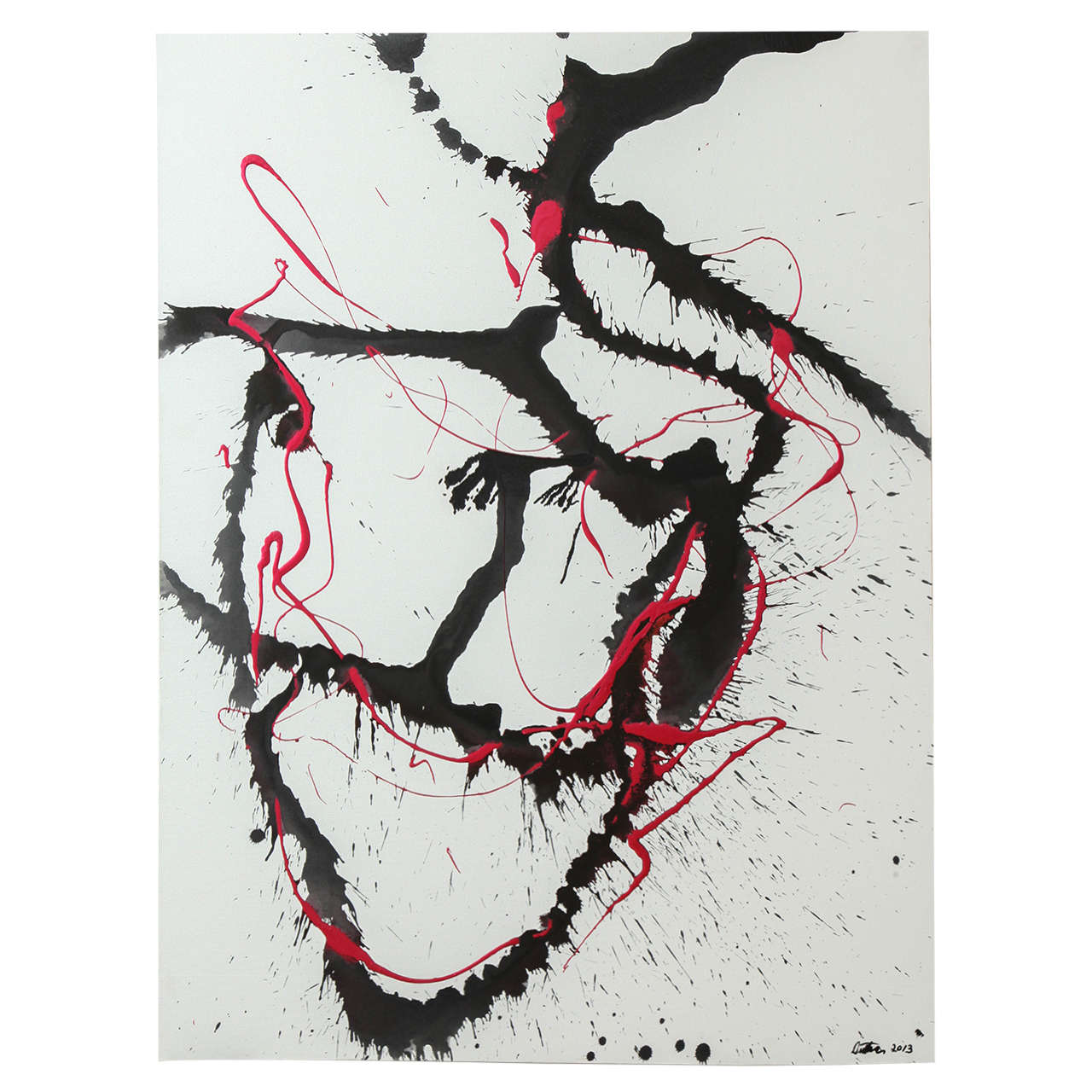 Contemporary Painting "Mangled Heart" by Virginia Dutton For Sale at