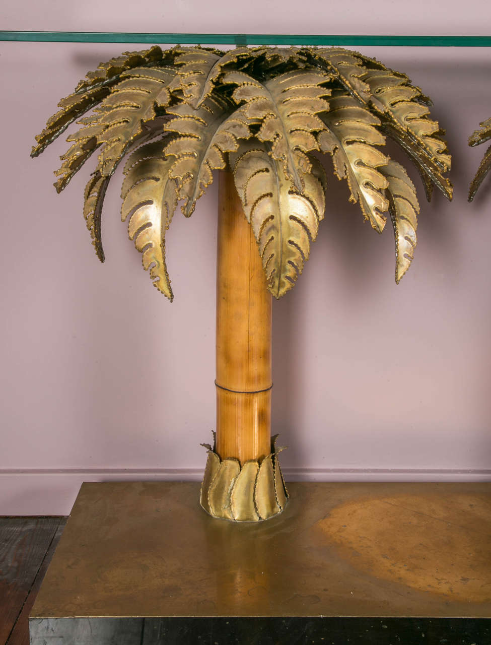 Modern Palm Tree Console Table